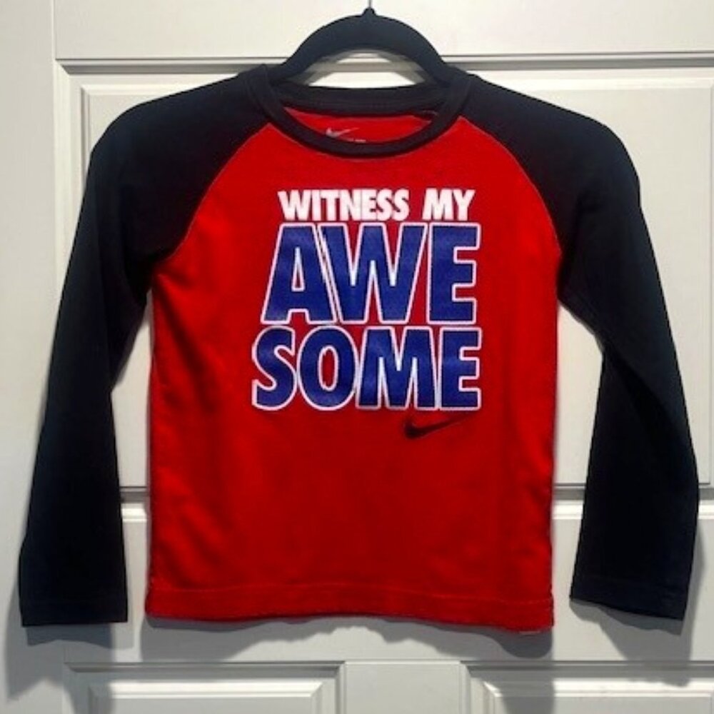 Nike Boys’ Tee – Size 7 – “Witness My Awesome”